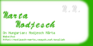 marta modjesch business card